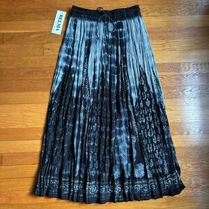 Boho Embroidered Tie Dye Maxi Skirt